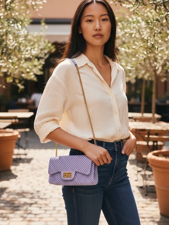 Handbags - Lavender Mini Jelly Chain Shoulder/Crossbody Bag 🎉NWT